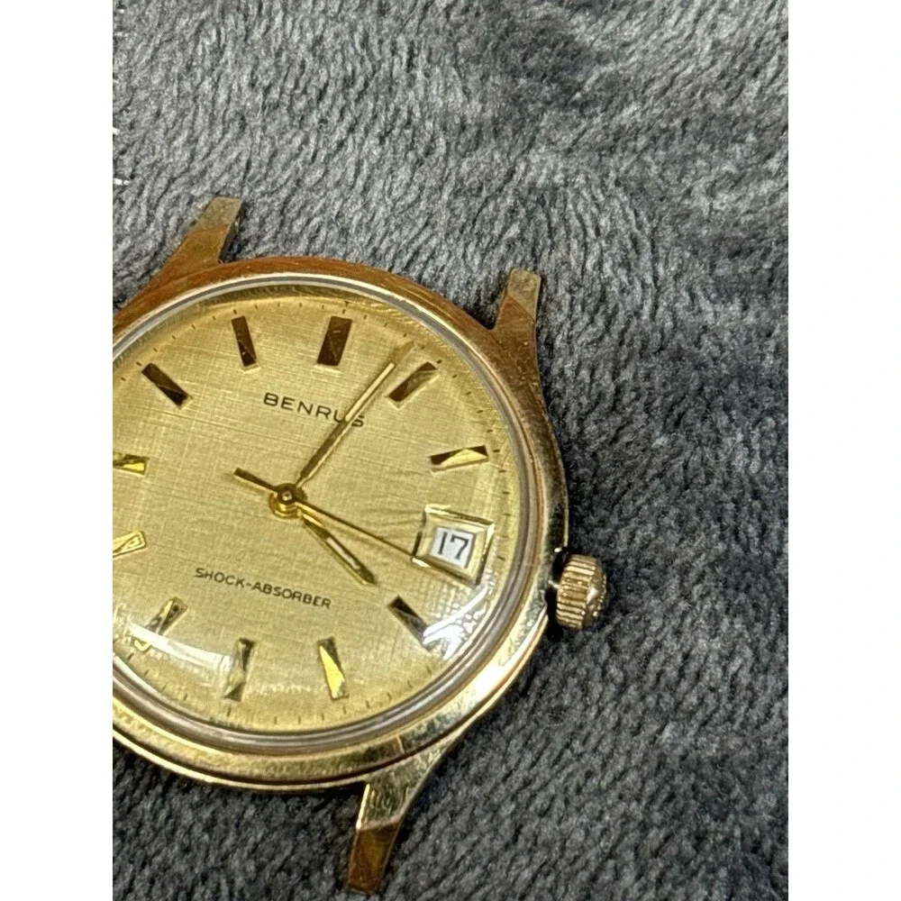 Vintage Benrus 7001 Watch Shock Absorber 10k R.P.G Back No Strap Classic